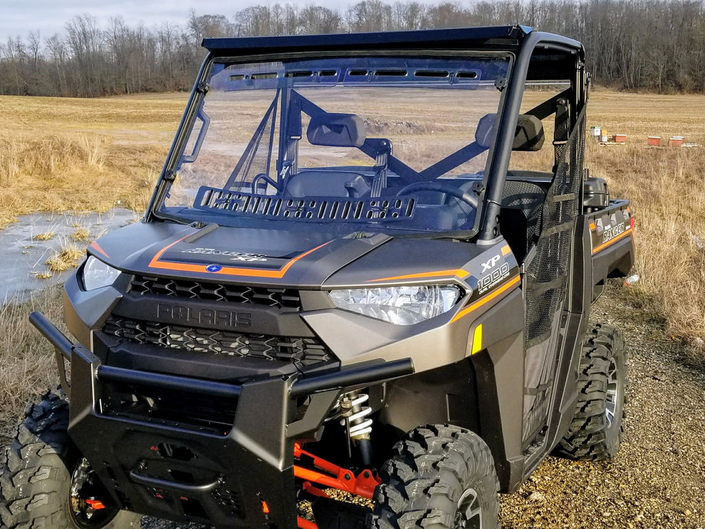 Polaris Ranger Full-Size 2013-Current Scratch Resistant Multi-Vent Windshield By Spike 2013+ Full Size Ranger W/ Profile Tubing