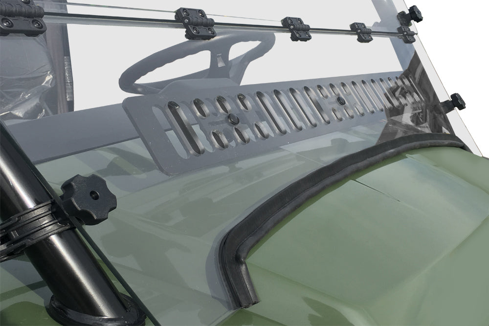 John Deere Gator Hpx 4X4, Xuv 620I And 625I, Xuv 825I, 825M, 850D And 855D Hinged Windshield With Vents Hard Coated Scratch Resistant 2007+