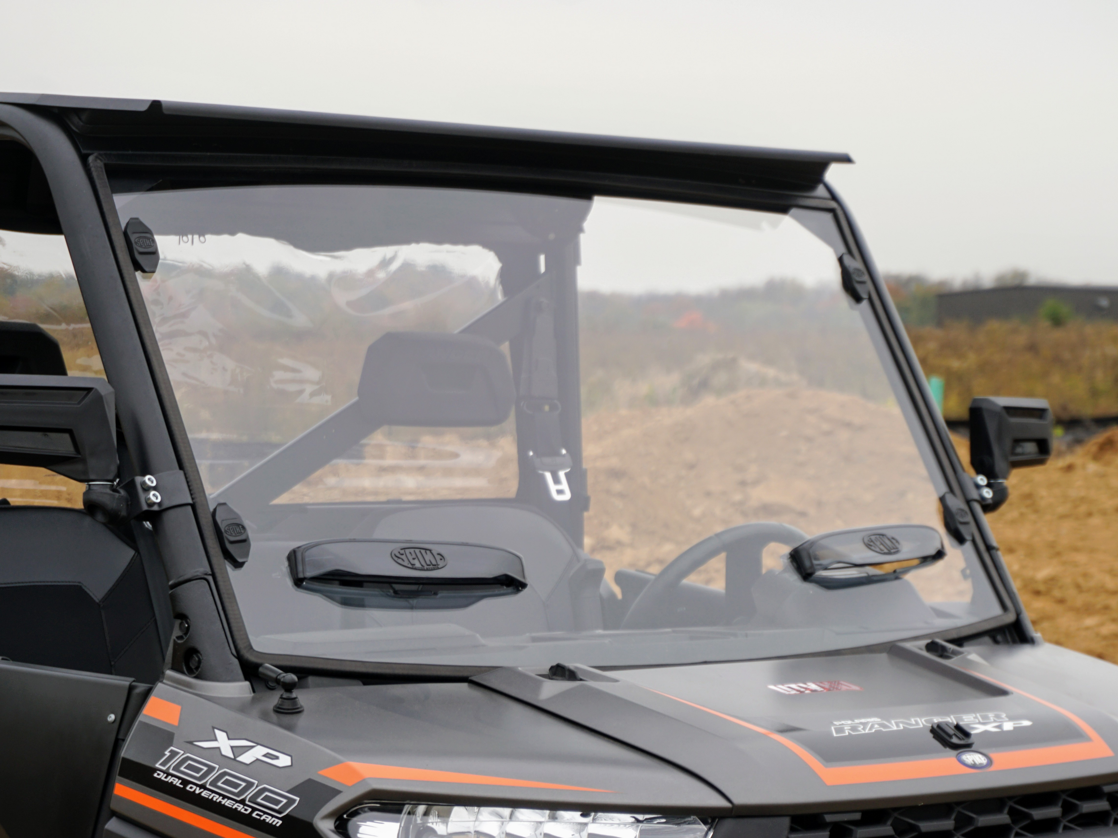 Polaris Ranger Full Size (Pro-Fit) Venting Windshield With Trr (Tool-Less-Rapid-Release) Mounting System