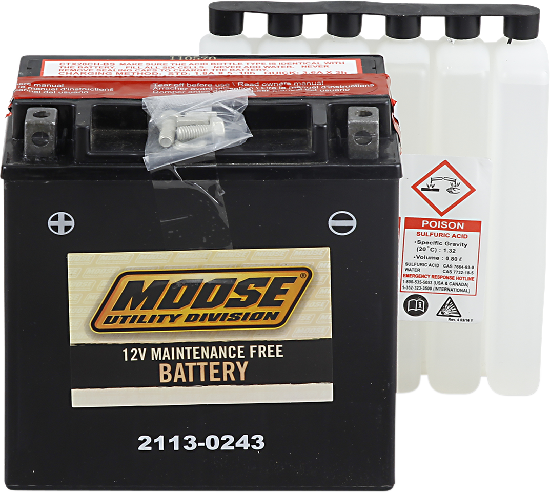 Yuasa, Parts Unlimited And Moose Battery 2004-2016 Suzuki Lt-A Quadmaster 500/Lt-A Kingquad 700,750/Lt-F Vinson 500 X Axi 21130243 2113-0243