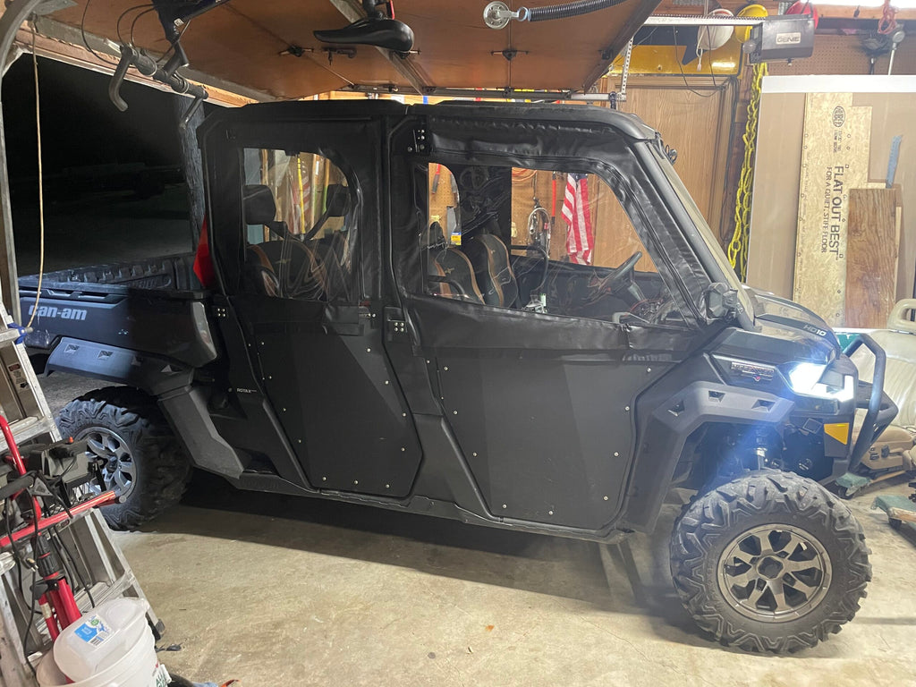 Can-Am Defender Max Framed Upper Soft Doors For SuperATV lower doors