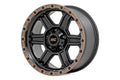Rough Country 79 Series Wheel | One-Piece | Semi Gloss Black w/Bronze Ring | 18x9 | 6x5.5 |-12mm