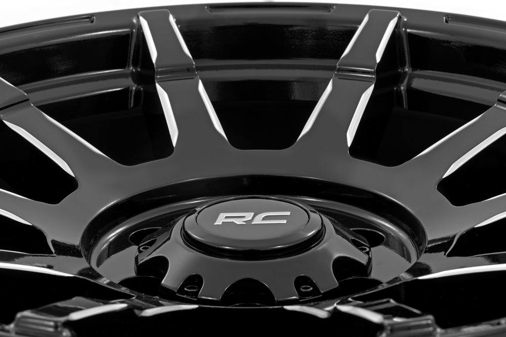 Rough Country 83 Series Wheel | One-Piece | Gloss Black | 20x9 | 8x170 | -12mm