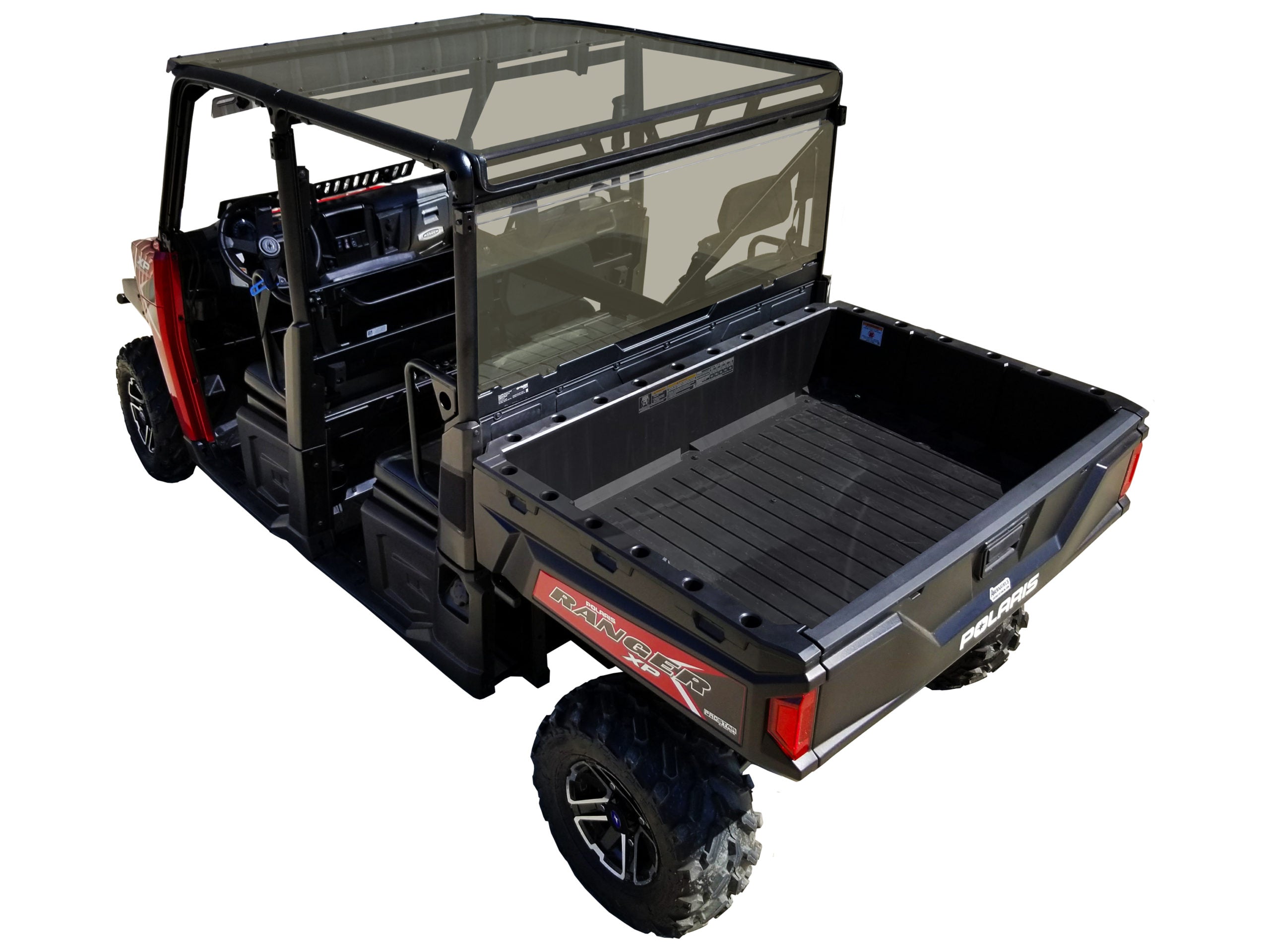 Polaris Ranger Full-Size Crew 2-Pc Tinted Polycarbonate Roof (Pro-Fit Tubing) 2014+ Full-Size Crew/Profile Tubing