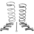 The Can Am Maverick Mudder Clutch Kit 2013-17 includes two upright metal coil springs, six curved metal clamps in two rows of three, and a long hex-head bolt displayed horizontally on a white background.