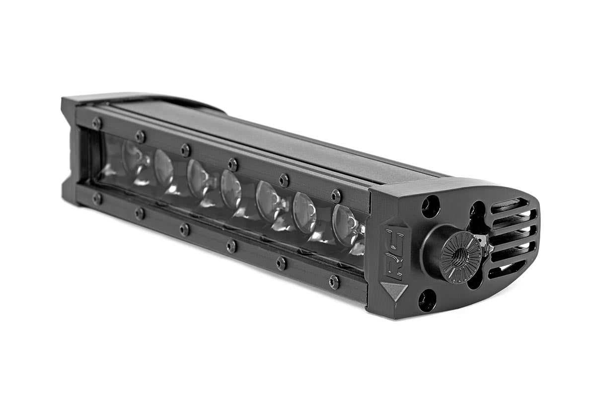 Rough Country Black Series LED Light Bar | Cool White DRL | 8 Inch | Single Row Pair