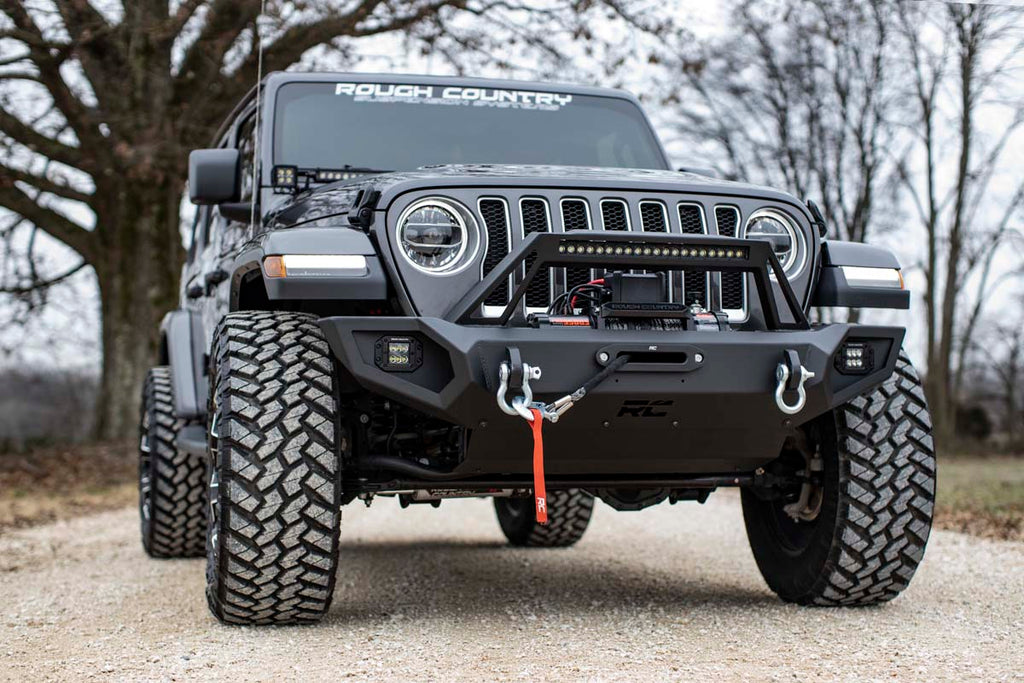Rough Country Front Winch Bumper | Jeep Gladiator JT/Wrangler 4xe/Wrangler JK/Wrangler JL