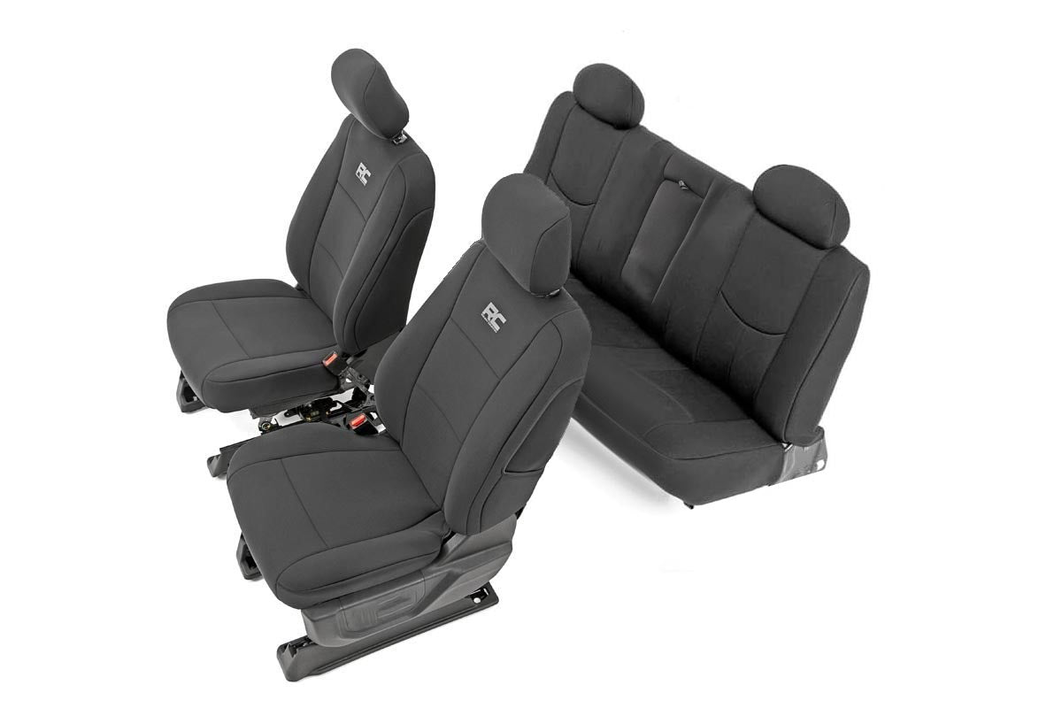 Rough Country Seat Covers | FR 40/20/40 & Rear | Chevy/GMC 1500 (14-18)
