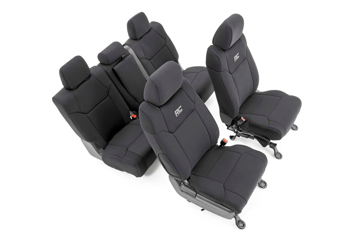 Rough Country Seat Covers | FR w/ Console Cover and Rear | Toyota Tundra (14-21)