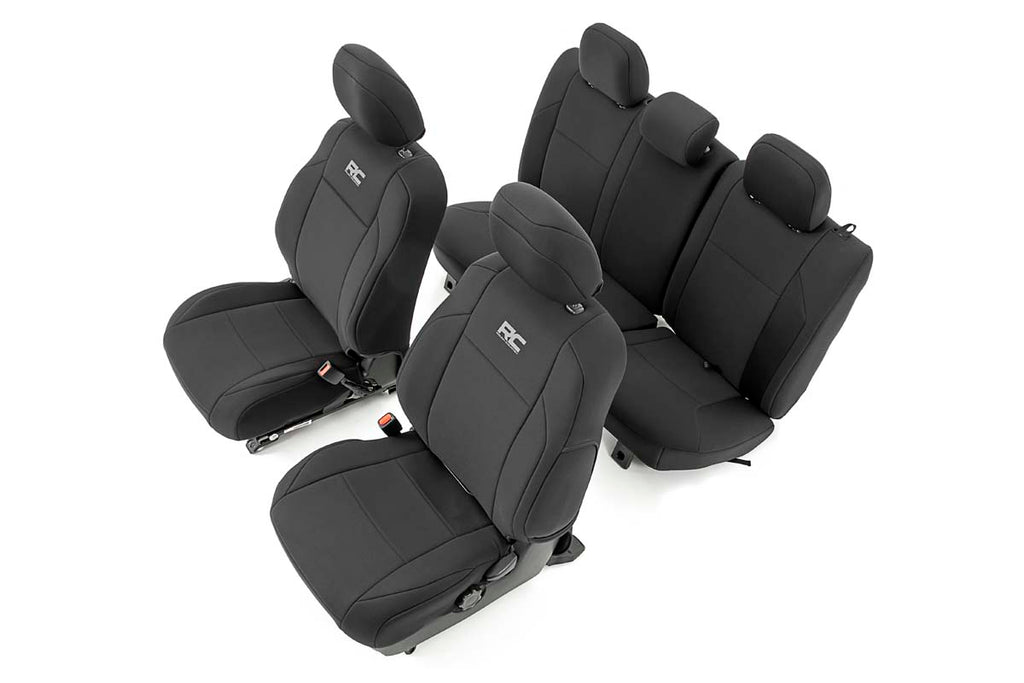 Rough Country Seat Covers | FR & RR | Crew Cab | Toyota Tacoma 2WD/4WD (16-23)