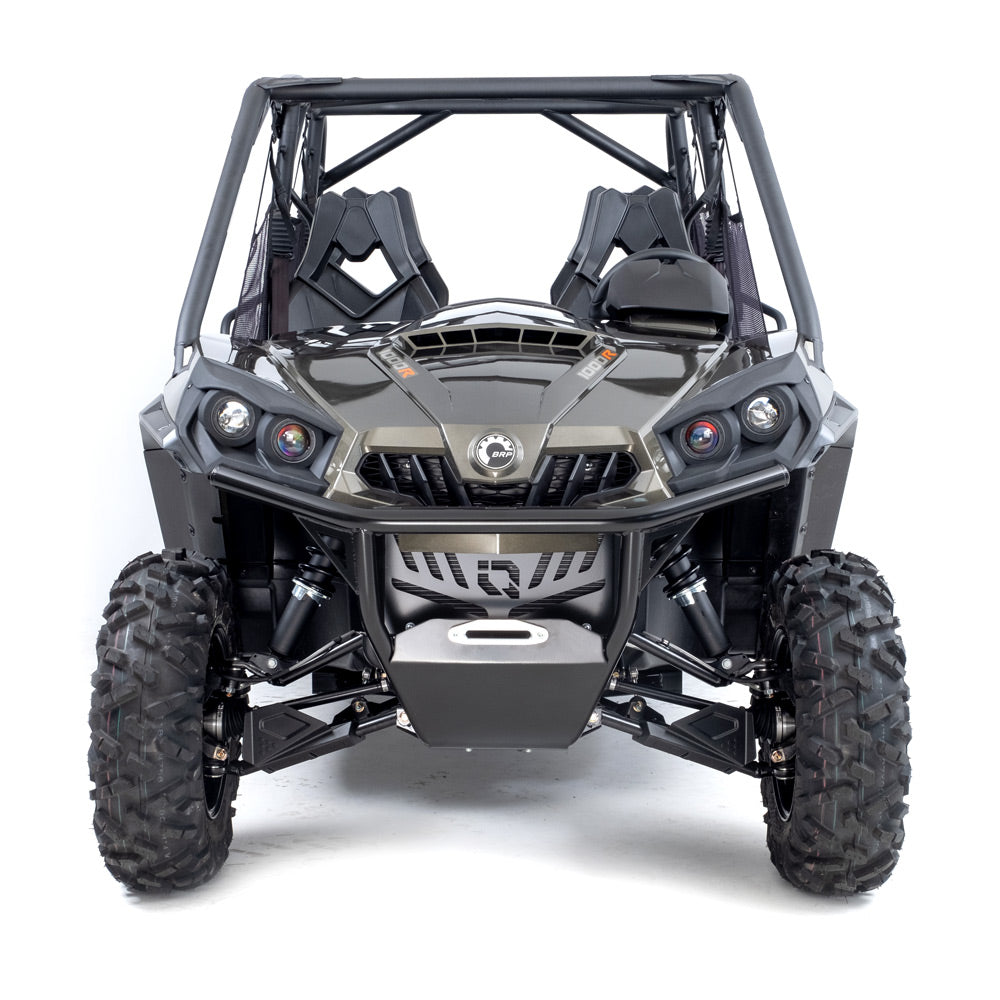Can Am Commander Hmf Defender Front Hd Deluxe Bumper - Black 2011-2020