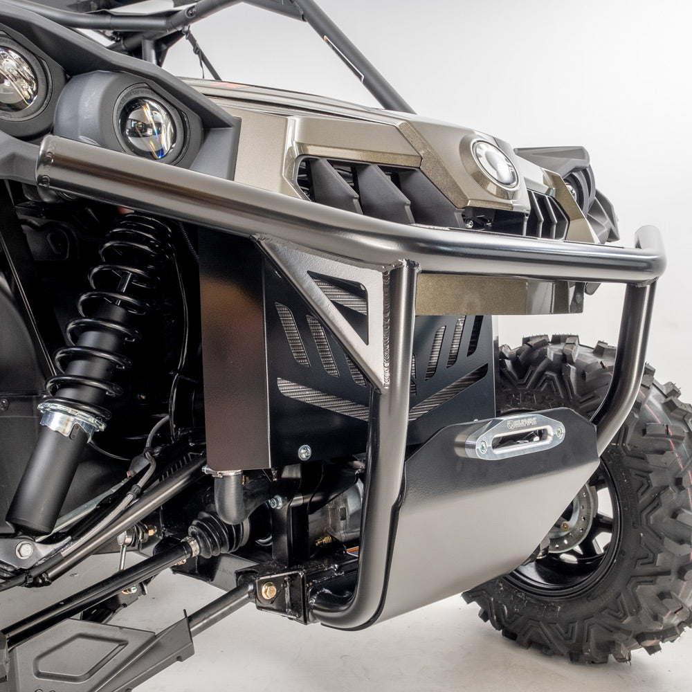 Can Am Commander Hmf Defender Front Hd Deluxe Bumper - Black 2011-2020
