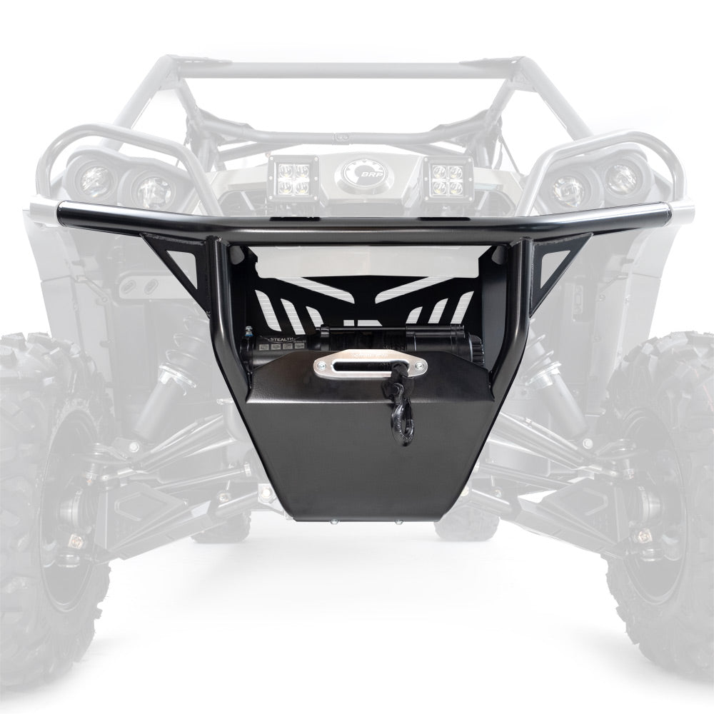Can Am Commander Hmf Defender Front Hd Deluxe Bumper - Black 2011-2020