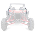 A Honda Talon 1000R/X (2019+) is shown front-facing, mostly faded except for two black HMF Exo Bars mounted vertically on each side of the hood, highlighting their placement and design above the front suspension.