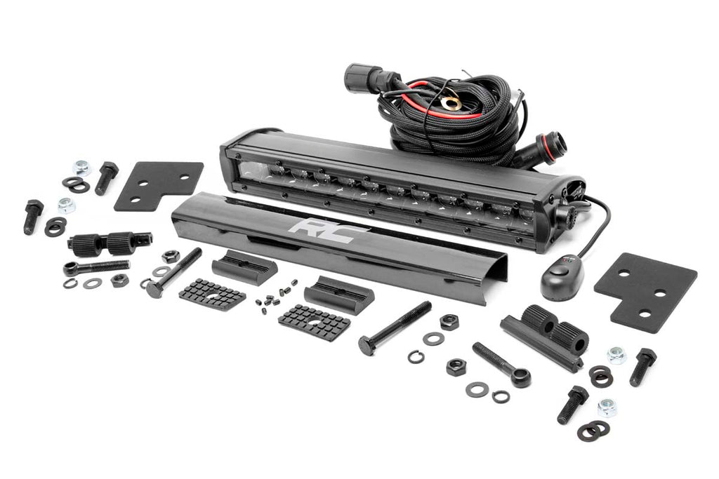 Rough Country LED Light | Bumper Mount | 12" Black Single Row | Polaris Ranger 1000XP/900XP (19-20)
