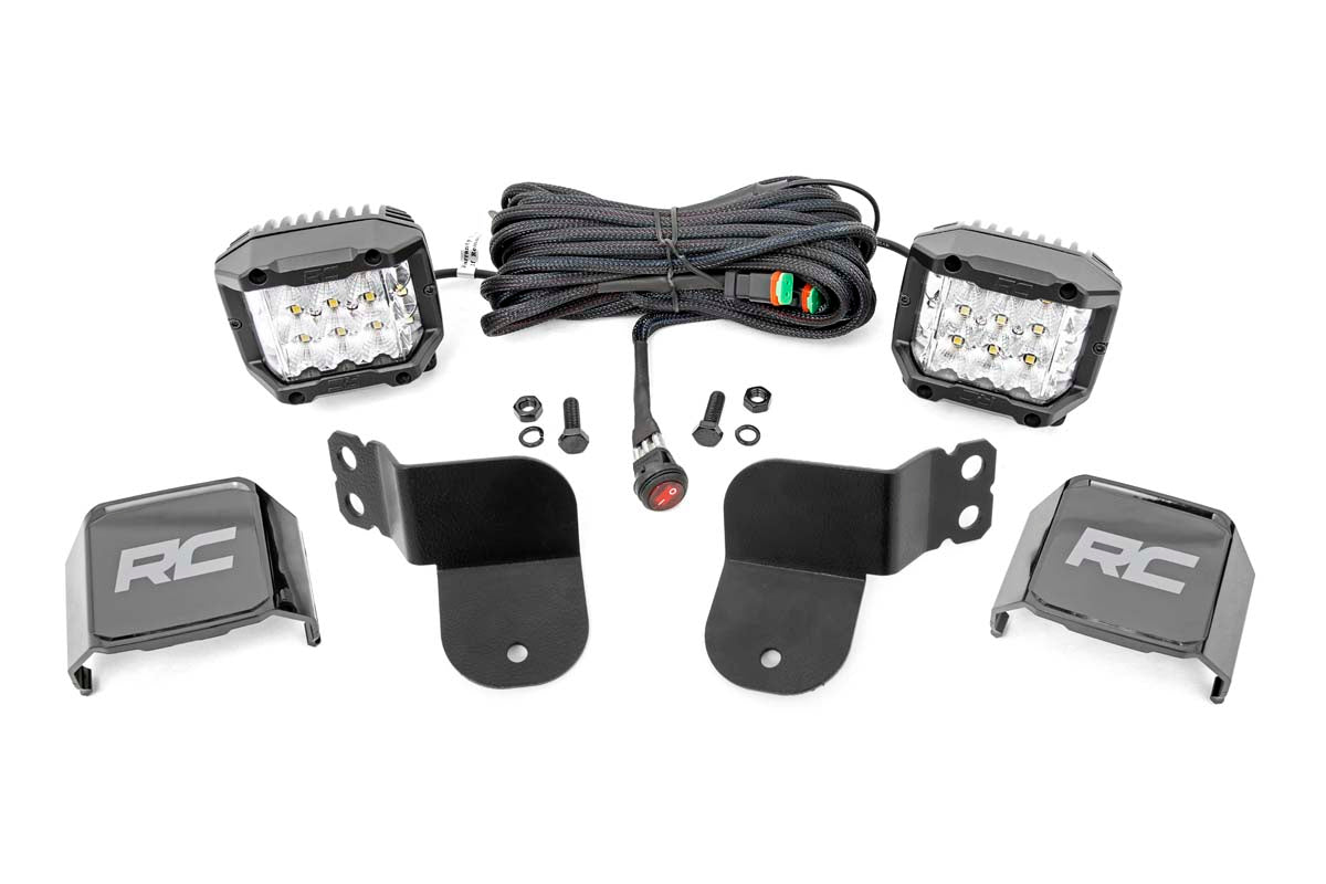 Rough Country LED Light | Cage Mount | 3" OSRAM | Wide Angle | Polaris General (16-22)/General 4 (17-22)