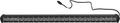 A long, black LED light bar with a row of clear, rectangular lenses, each framed by small screws. A black power cable extends from one end, ending in a connector. The light bar is isolated on a plain, light background.