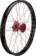 Wheel Assembly - SX-1 - Complete - Front - Black Wheel/Red Hub - 21x1.6 - Beta