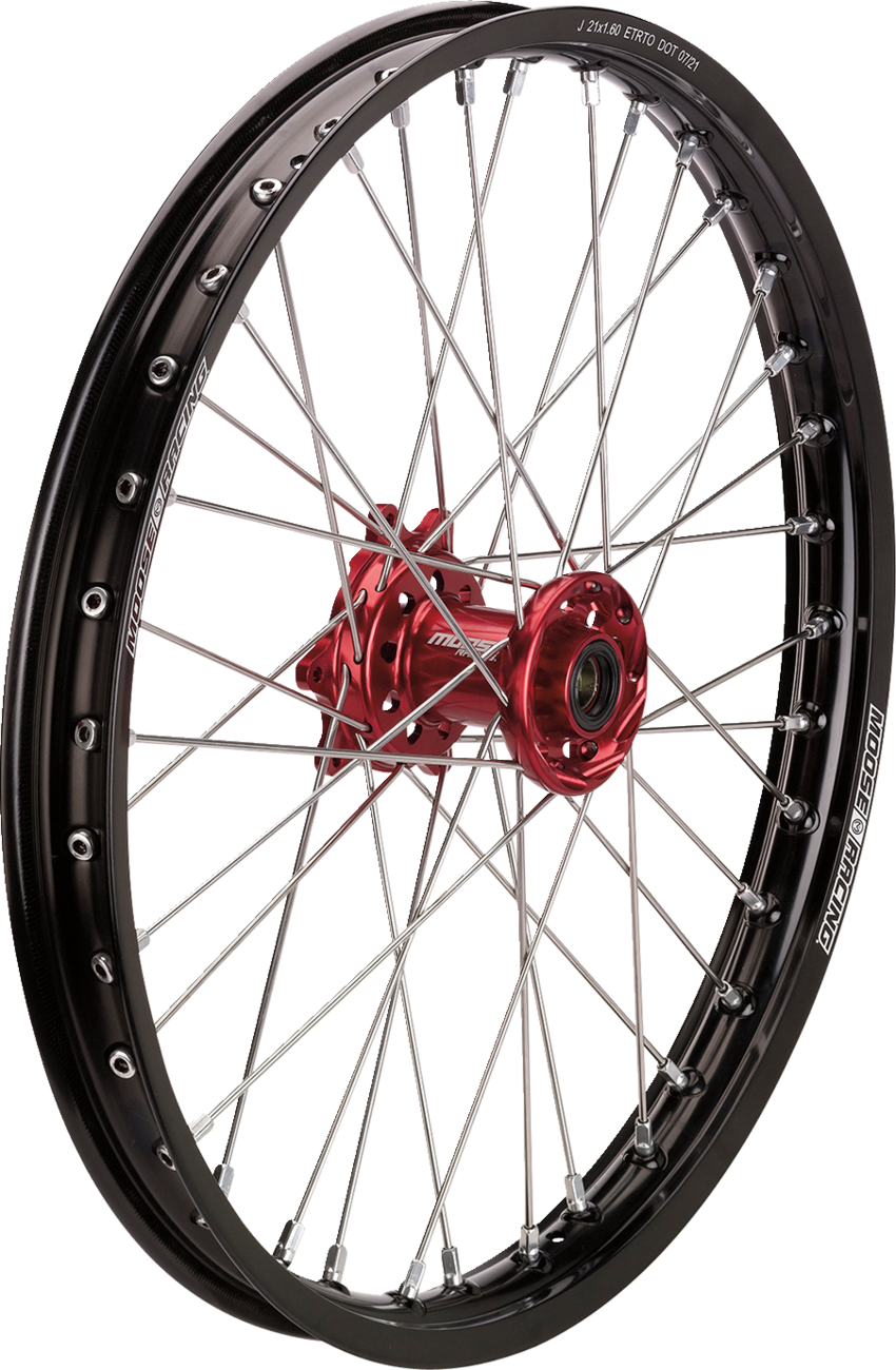 Wheel Assembly - SX-1 - Complete - Front - Black Wheel/Red Hub - 21x1.6 - Beta