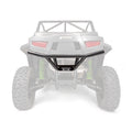 A rugged Arctic Cat Wildcat XX (2018+) is shown from the rear, mostly faded out. The focus is on an HMF Defender Rear Bumper with angled side supports mounted on the back. Textron Off Road branding appears above the bumper.
