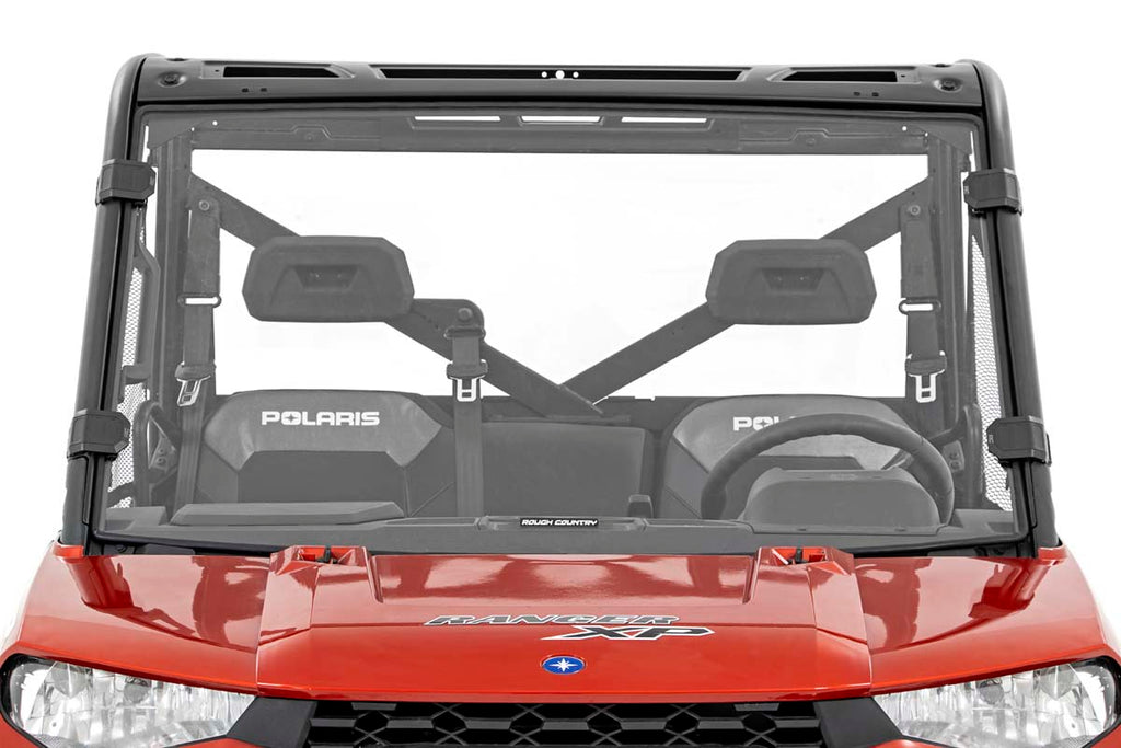 Rough Country Full Windshield | Scratch Resistant | Polaris Ranger XP 1000/Ranger XP 1000 Crew (17-22)