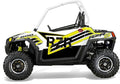 Trail Armor Slimline Two Door Graphics Kit - 2014 Rzrs 800 Le White Lightning