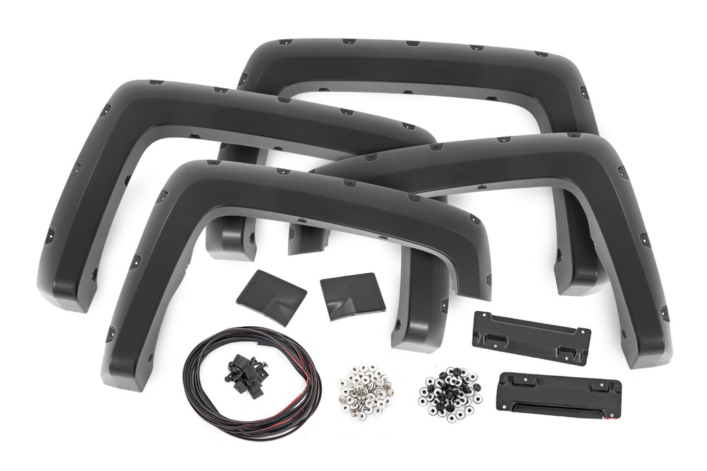 Pocket Fender Flares | 6'7" & 8' Bed | GXG Tungsten | Chevy Silverado 1500 (14-18)/2500HD