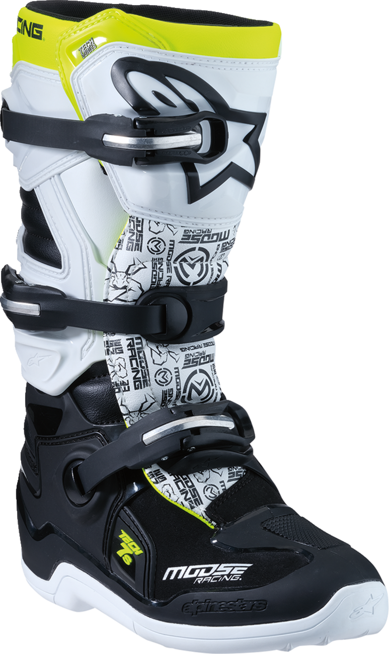 Youth Tech 7S Boots - Black/White/Yellow - US 8