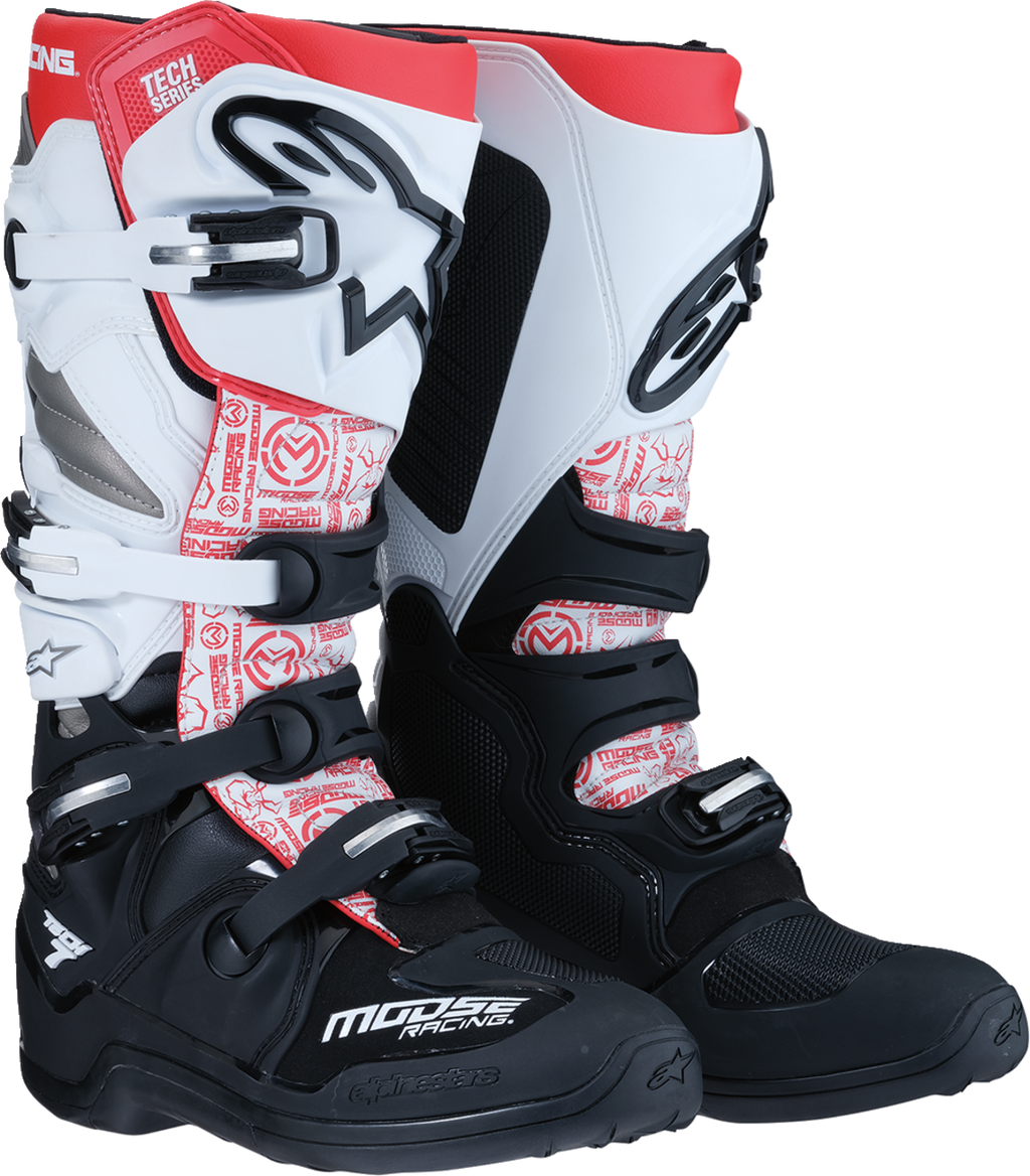 Tech 7 Boots - Black/White/Red - US 14