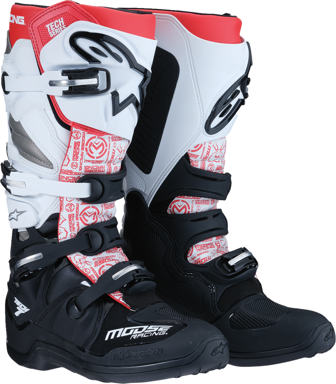 Tech 7 Boots - Black/White/Red - US 14