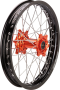 Wheel Assembly - SX-1 - Complete - Rear - Black Wheel/Orange Hub - 19x2.15 - KTM/Gas Gas/Husqvarna