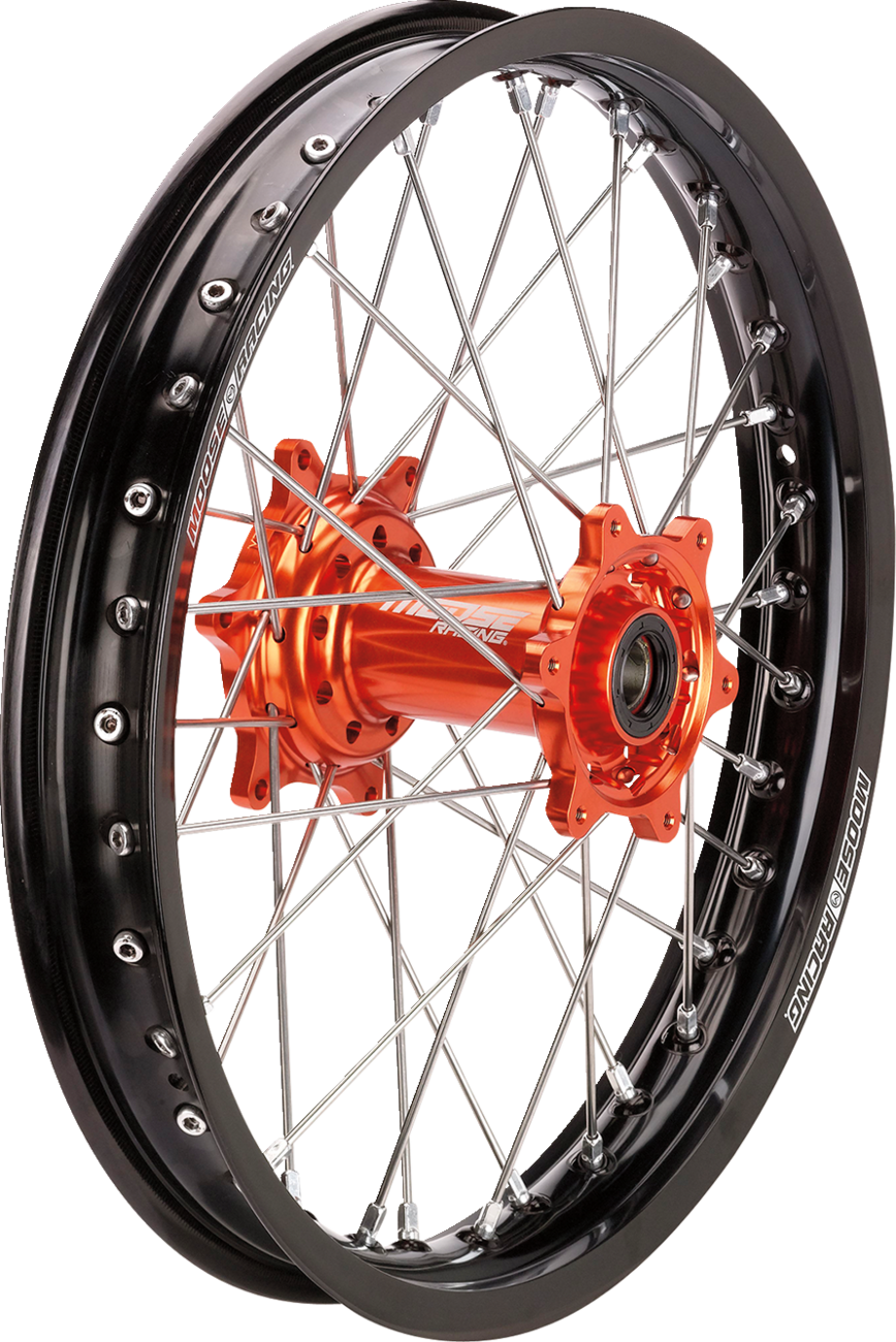 Wheel Assembly - SX-1 - Complete - Rear - Black Wheel/Orange Hub - 19x2.15 - KTM/Gas Gas/Husqvarna