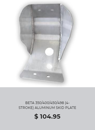 Beta 350/400/450/498 (4-Stroke) Aluminum Skid Plate