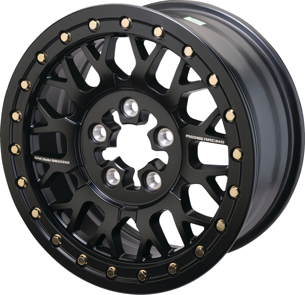 Wheel - 346X - Beadlock/5 Lug - Front/Rear - Black - 15x7 - 5/4.5 - 5+2