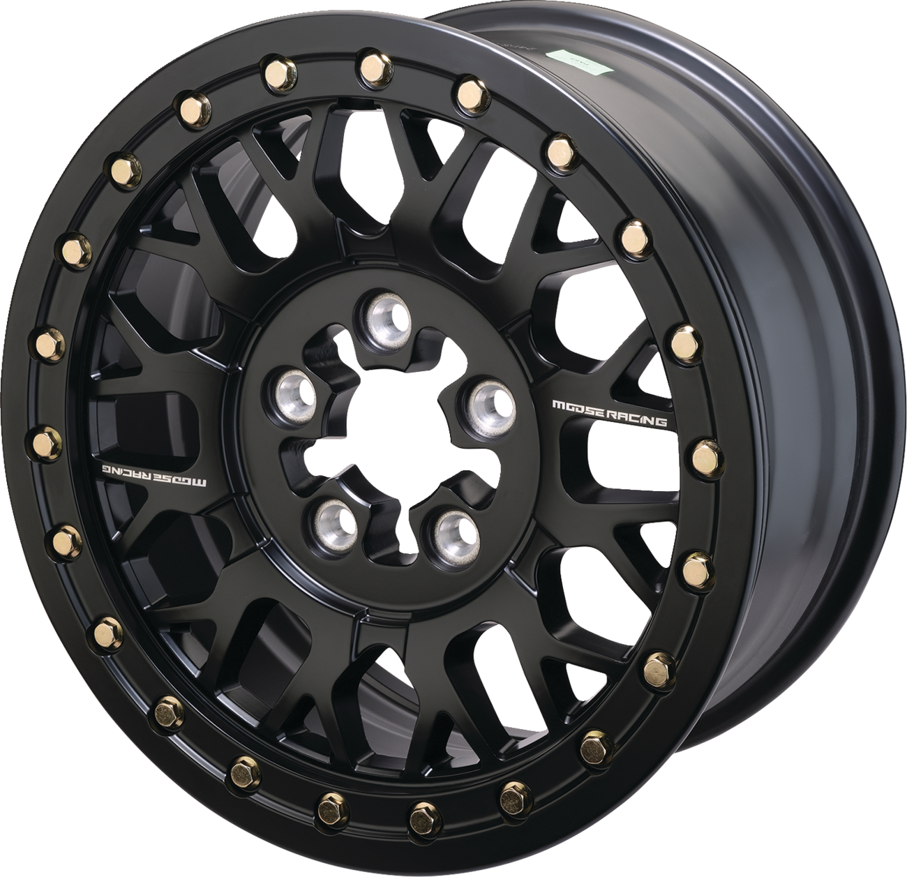 Wheel - 346X - Beadlock/5 Lug - Front/Rear - Black - 15x7 - 5/4.5 - 5+2