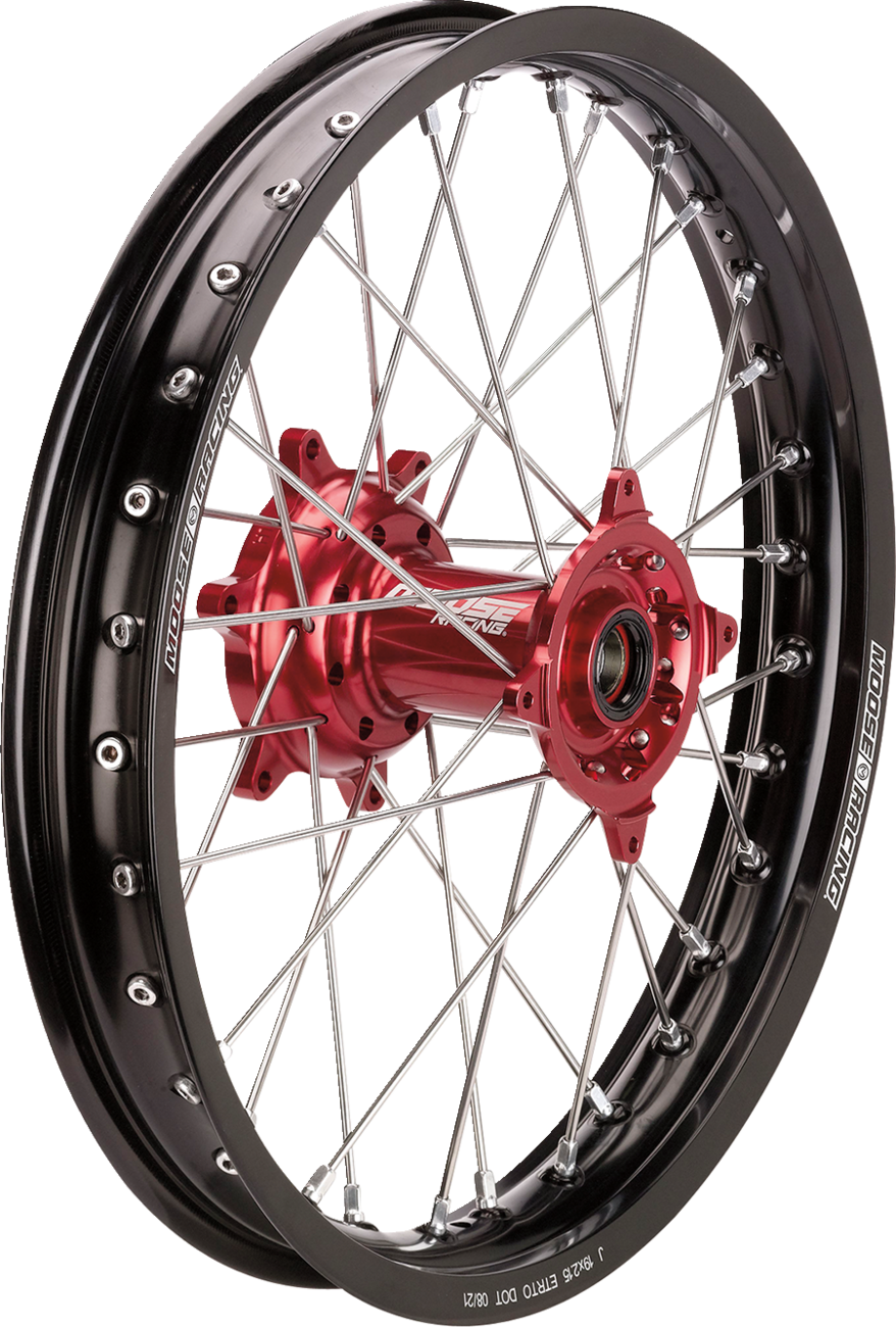 Wheel Assembly - SX-1 - Complete - Rear - Black Wheel/Red Hub - 18x2.15 - Beta