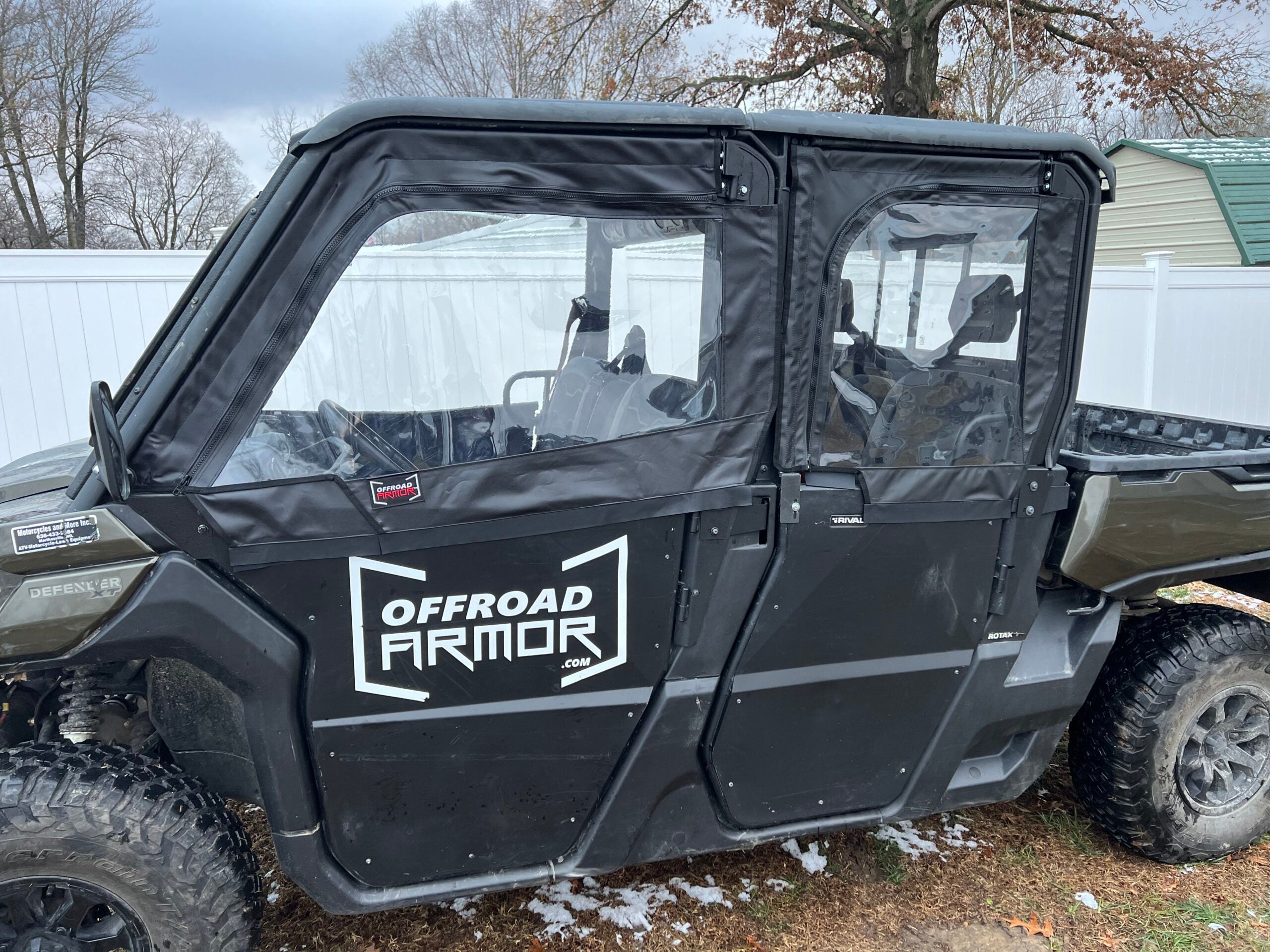 Can-Am Defender Max Framed Upper Soft Doors For Rival Half Lower Doors