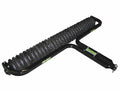 The Cultipacker Till-Ease Model TP2760 is a black metal agricultural tool with a long, ridged cylindrical roller featuring multiple evenly spaced discs and a Y-shaped frame displaying the Kunz brand name in green.