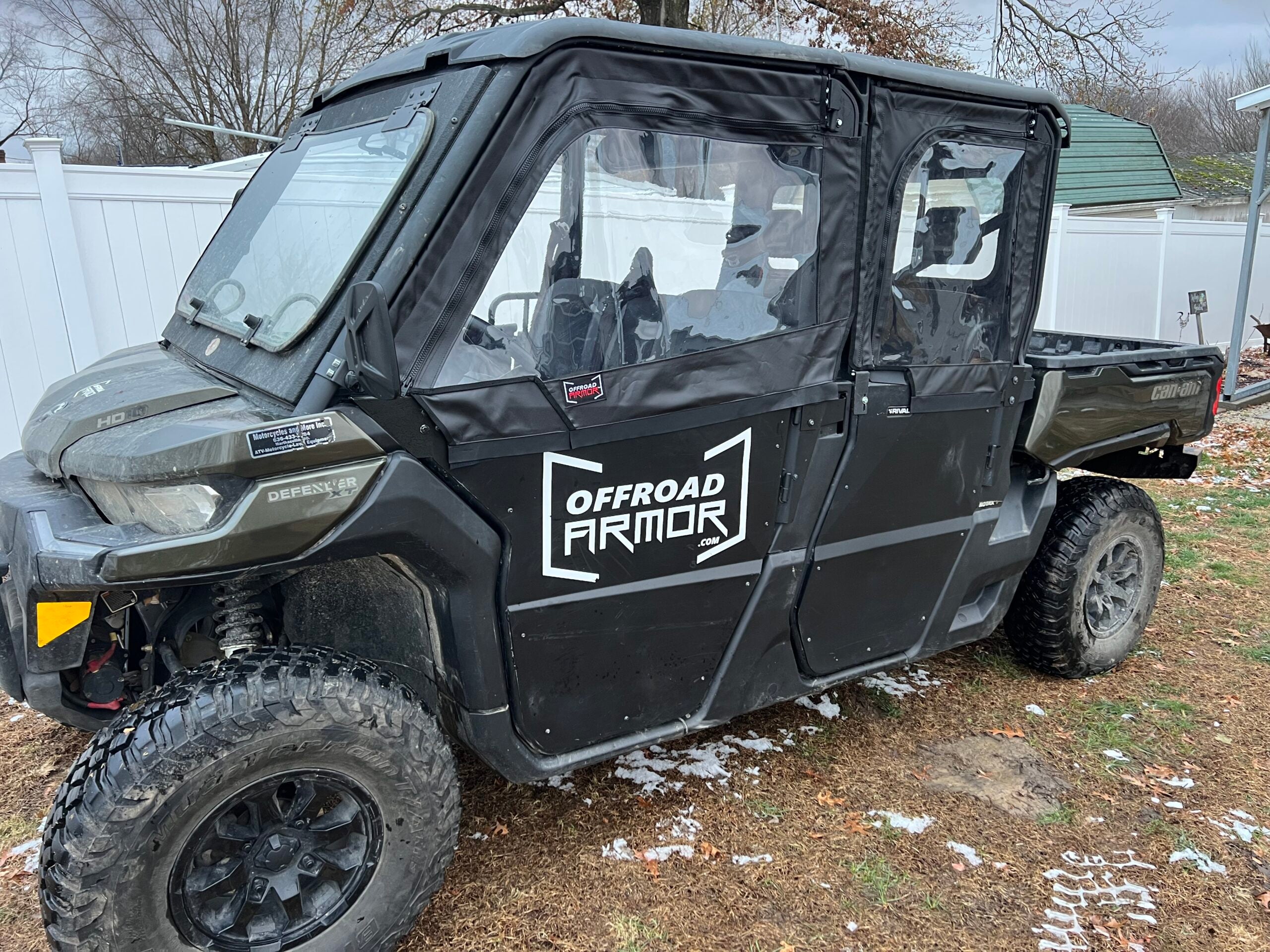 Can-Am Defender Max Framed Upper Soft Doors For Rival Half Lower Doors