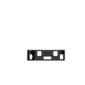 The 2018-2020 Ford F-150 Vaquero Front Winch Plate in texture black is shown from the front against a plain white background. The rectangular plate features three cutouts: two on each side and one centered between them.