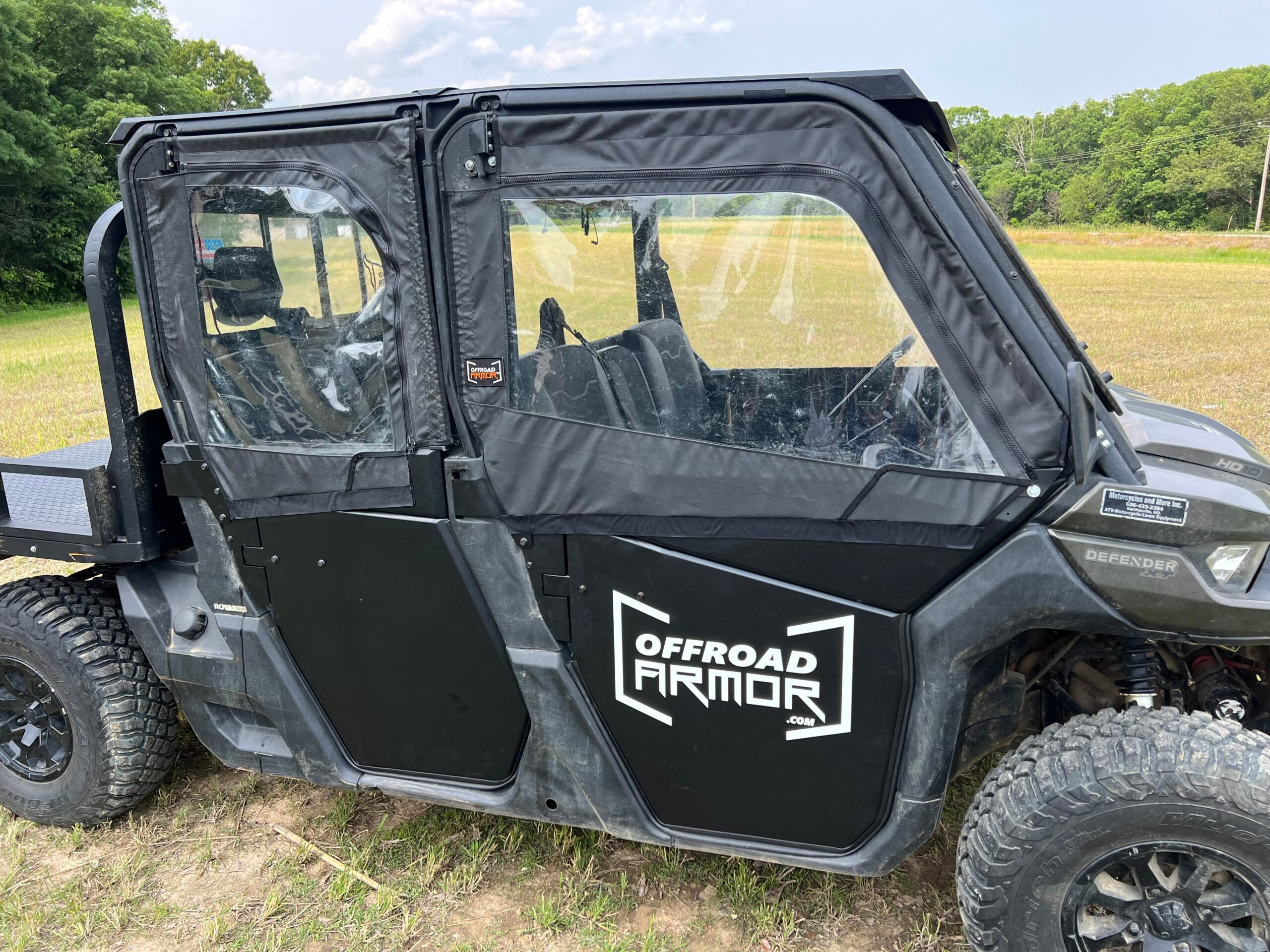 Can-Am Defender Framed Upper Soft Doors For ThumperFab Lower doors