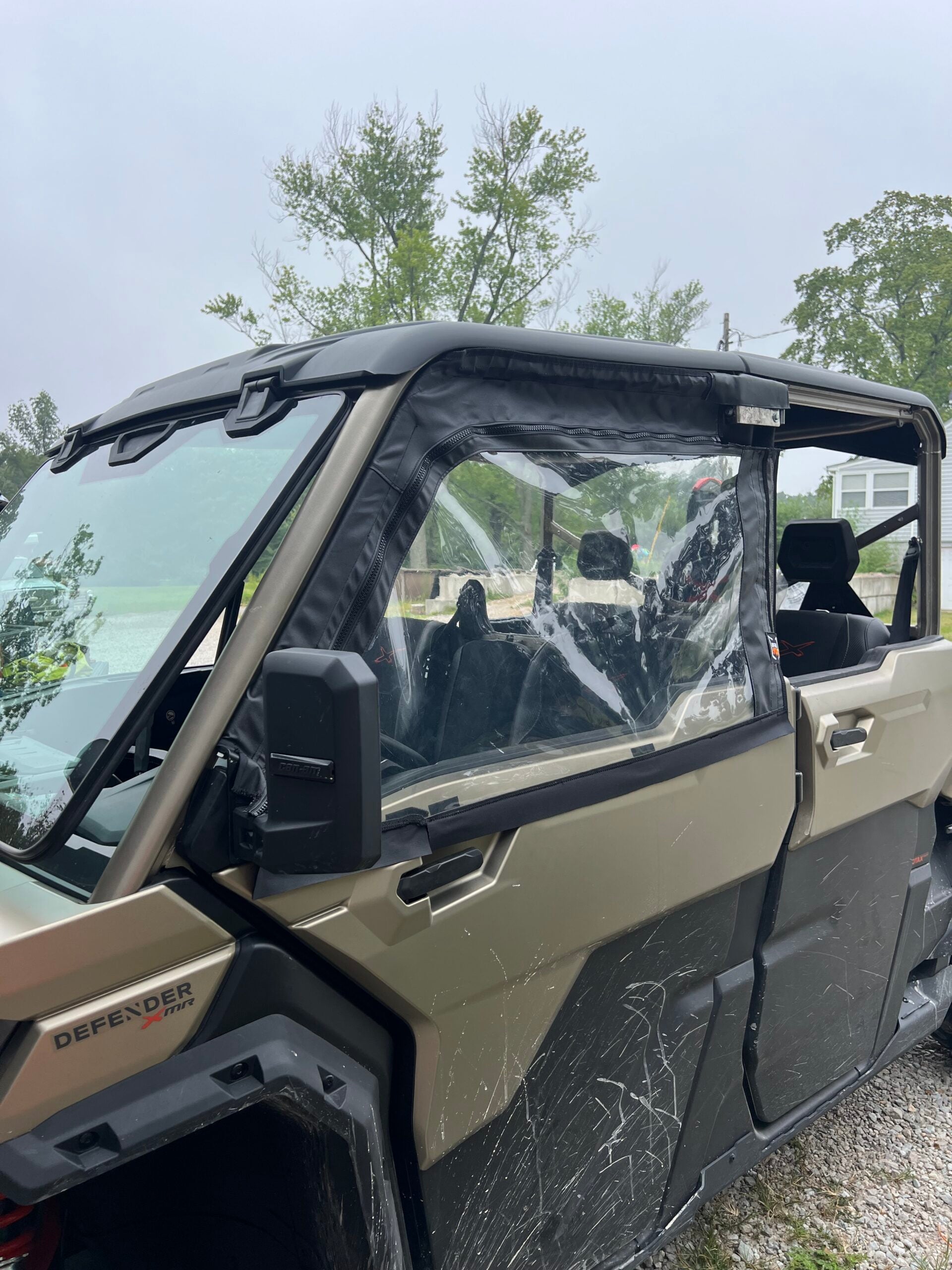 Can-Am Defender Framed Upper Soft Doors For OEM Lower Half Doors