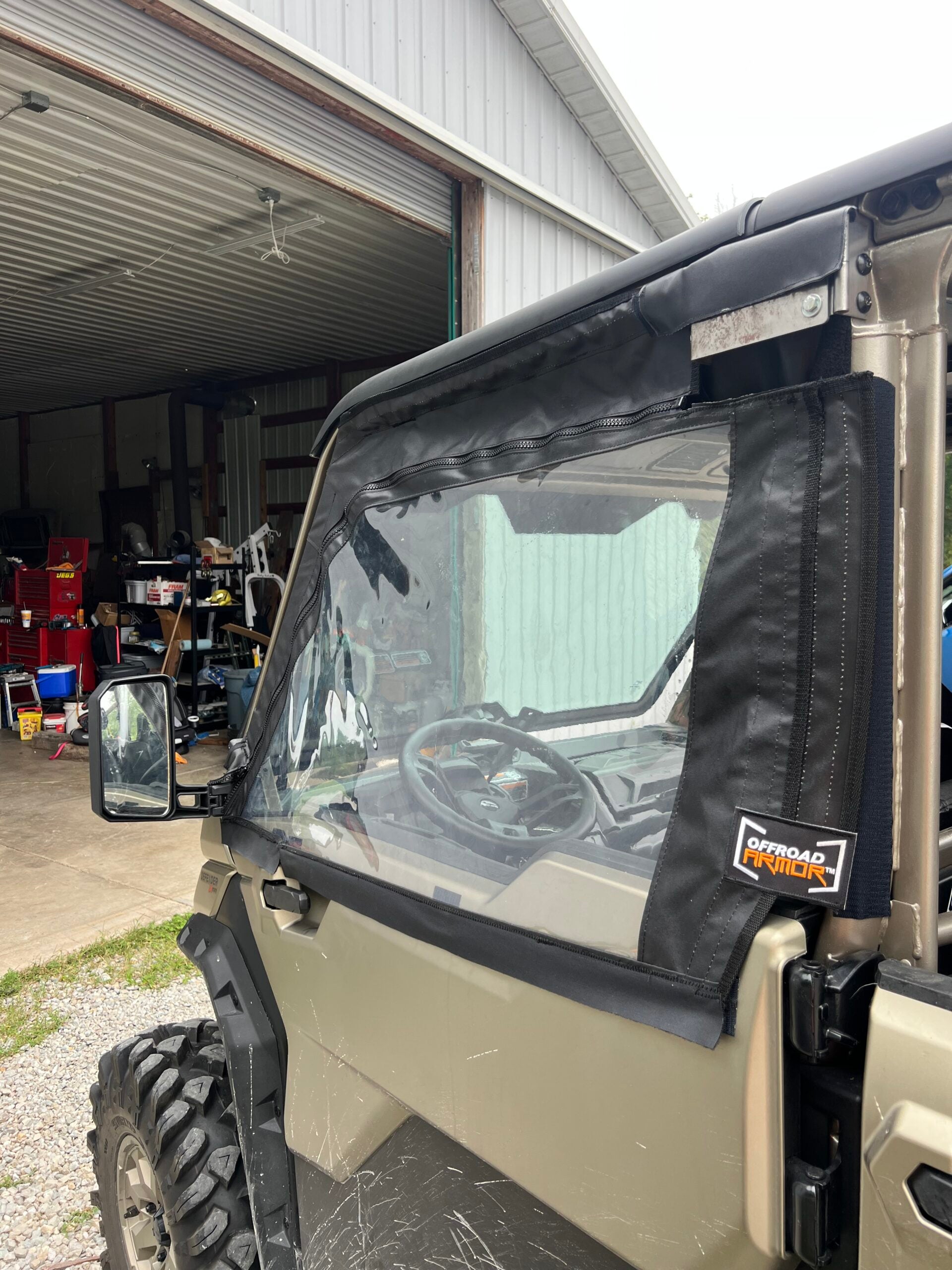 Can-Am Defender Framed Upper Soft Doors For OEM Lower Half Doors