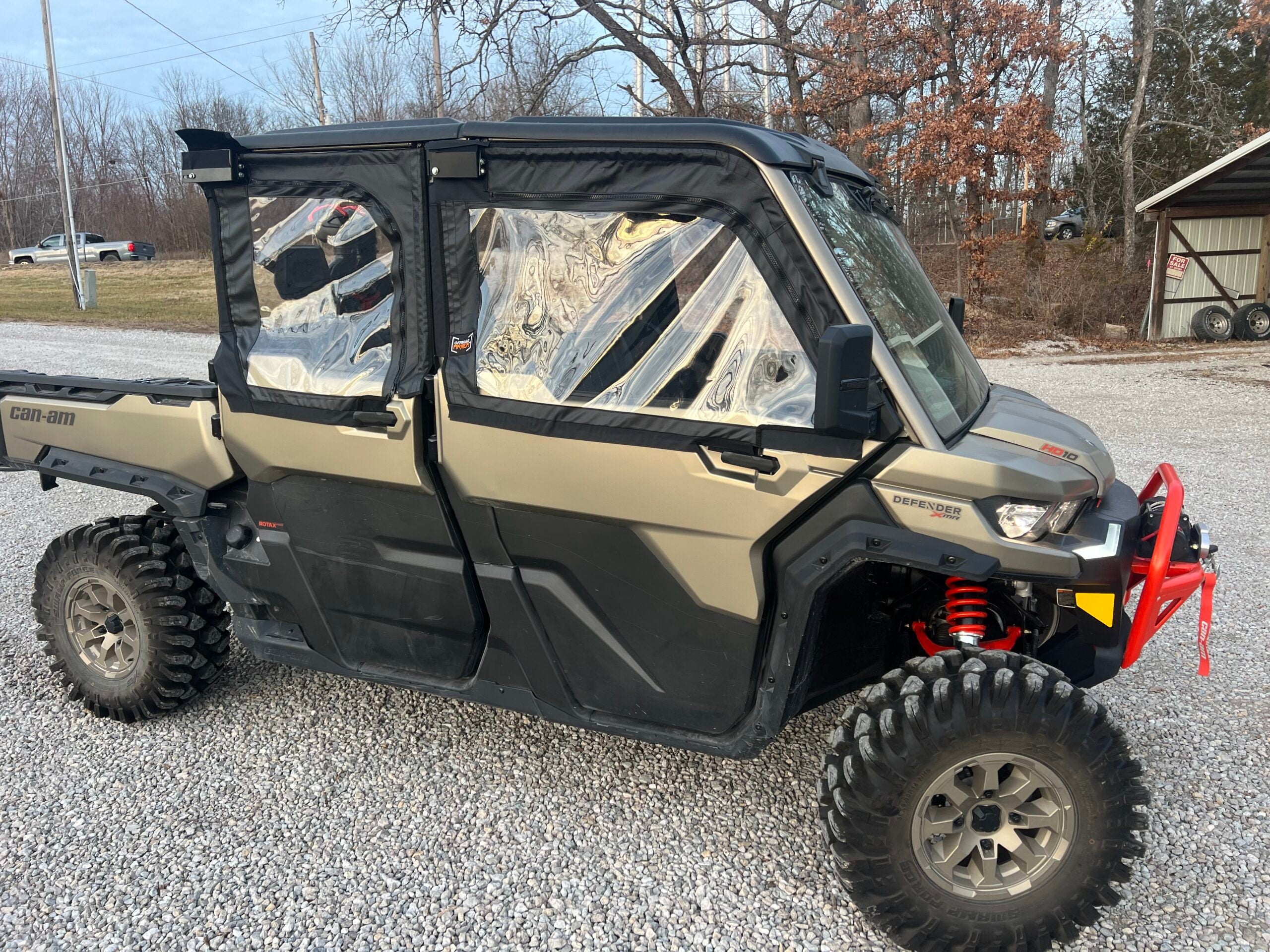 Can-Am Defender Max Framed Upper Soft Doors For New OEM Half Doors