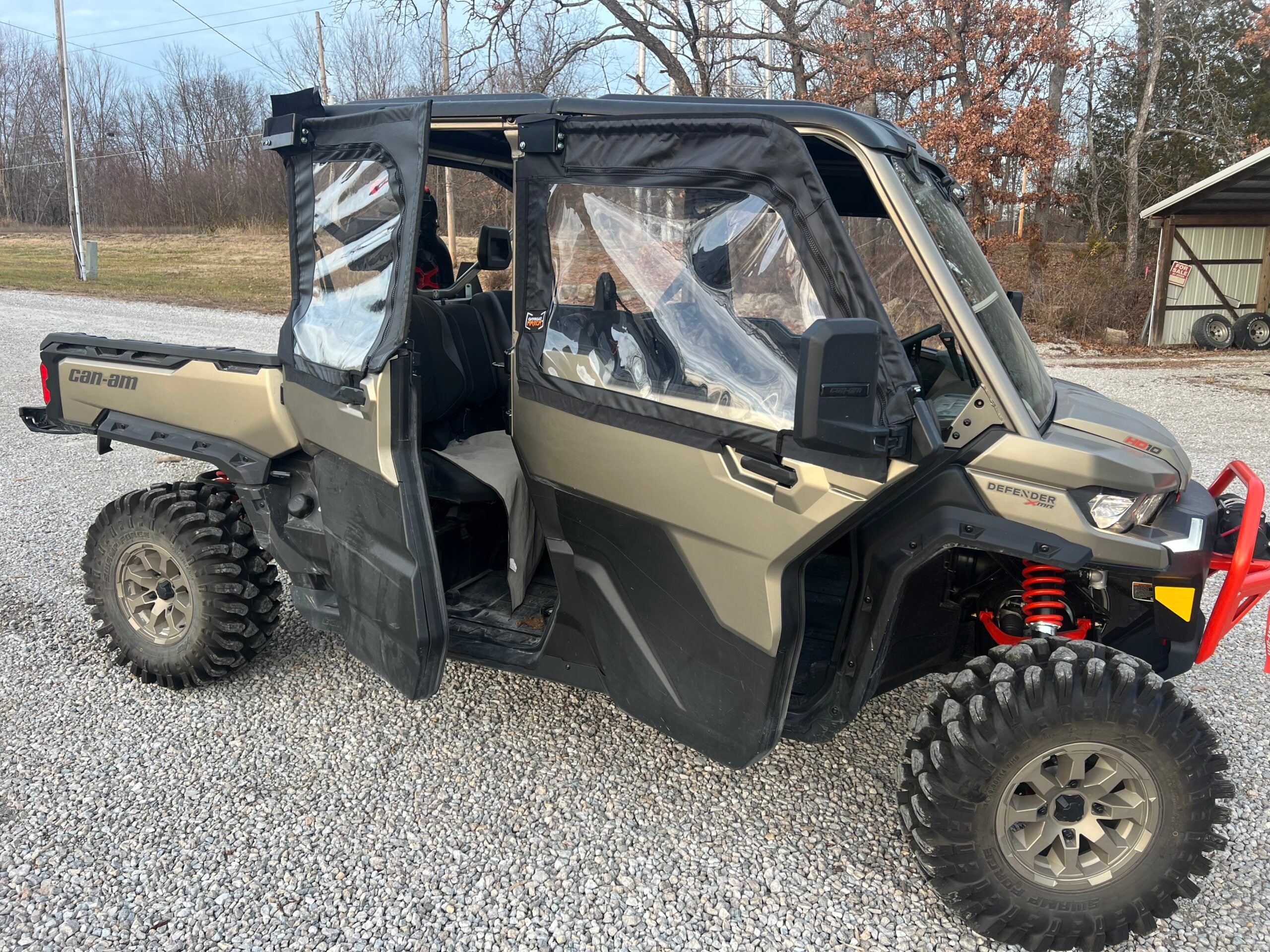 Can-Am Defender Max Framed Upper Soft Doors For New OEM Half Doors