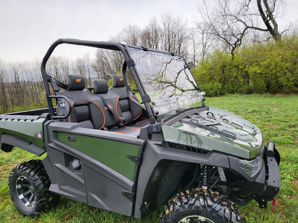Intimidator – 2 Pc Windshield with Optional Vents/Clamps/Hard Coat
