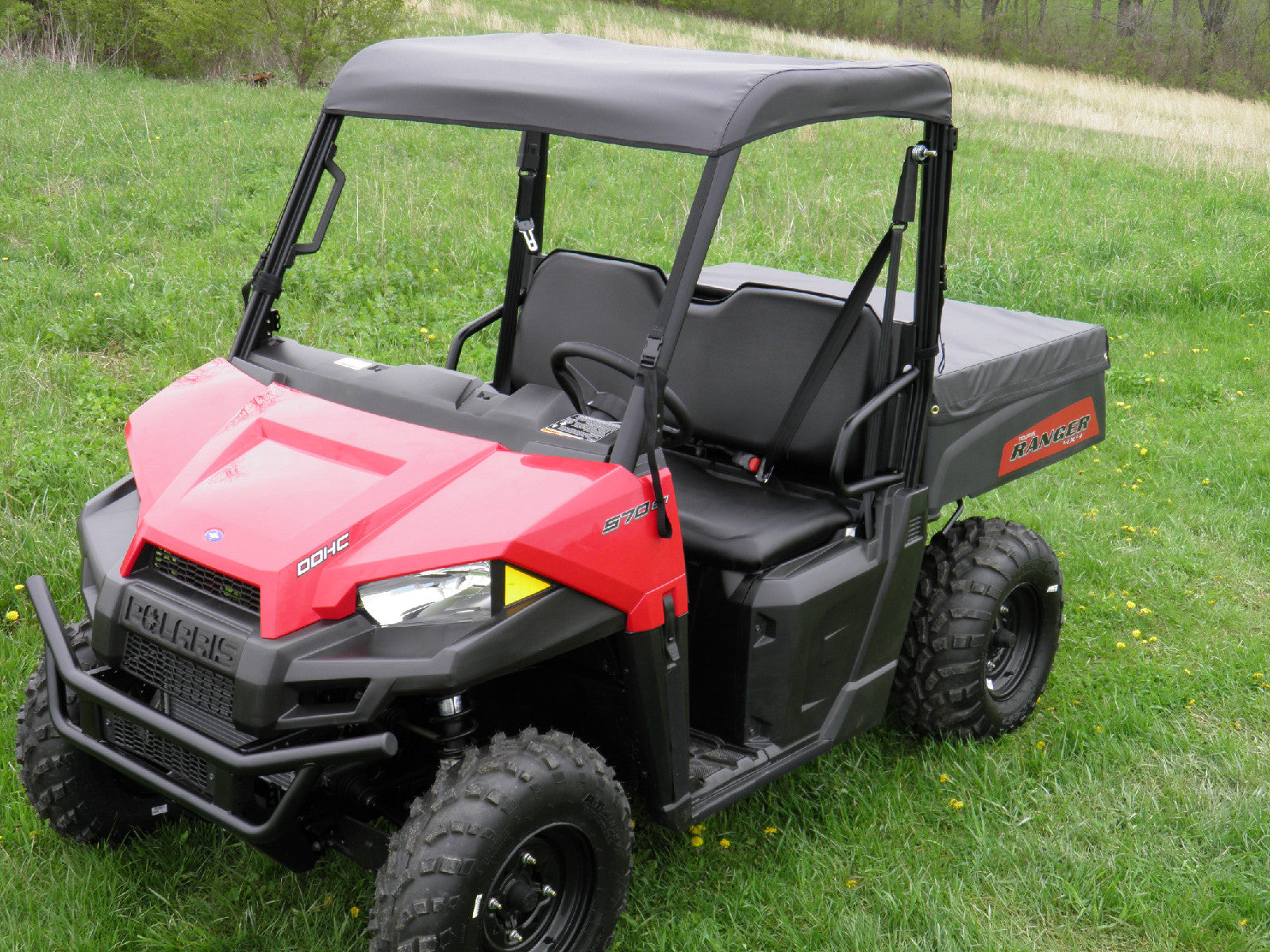 Polaris Ranger Soft Full Cab Enclosure for an Existing Hard Windshield-All Full and Mid Size Single Cab Models