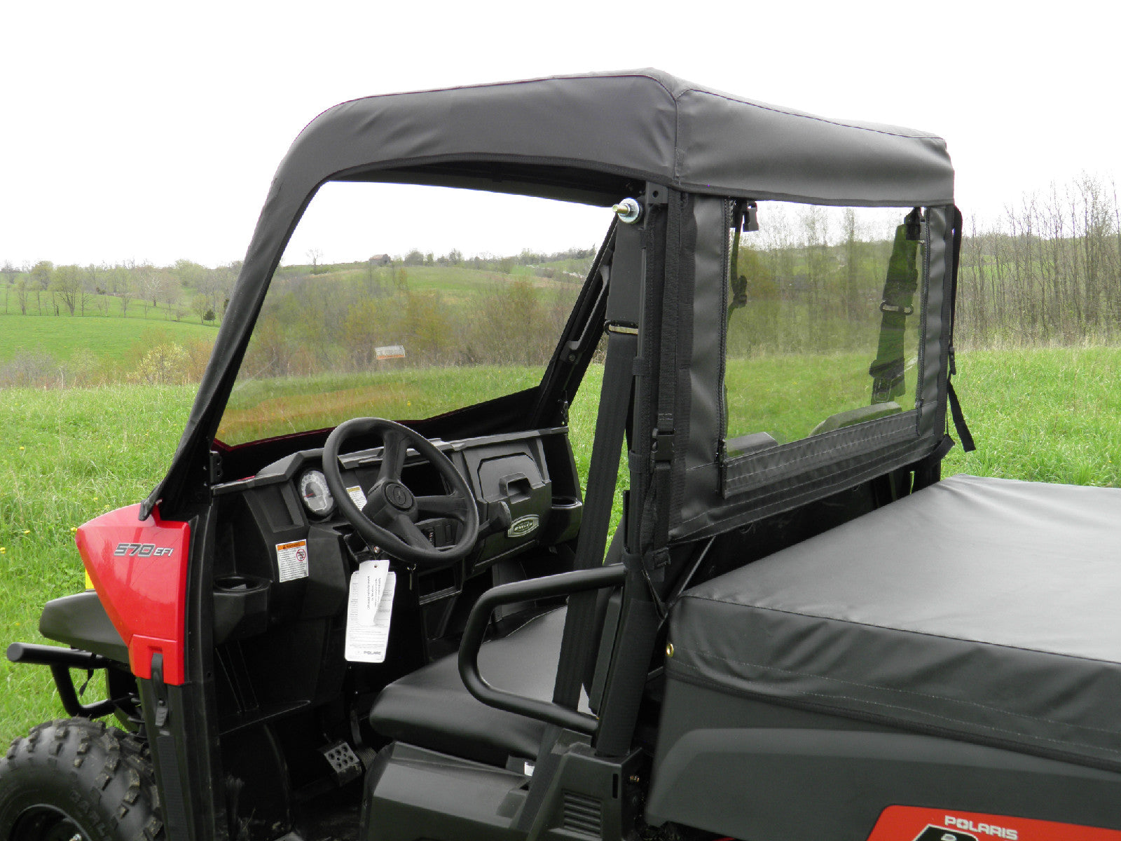 Polaris Ranger Soft Full Cab Enclosure for an Existing Hard Windshield-All Full and Mid Size Single Cab Models