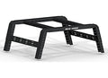 A black, heavy-duty adjustable bed rack system for 2009-2014 Ford F-150 5.5 to 6ft beds, featuring ROAD ARMOR branding, angular industrial design with perforated legs/crossbars—ideal for mounting or securing gear. (505Brs-Brktkit included).