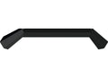 The 2016-2019 Nissan Titan XD Spartan Front Bumper Bolt-On Accessory is a textured black metal pre-runner guard by Road Armor, featuring three angular segments in a wide U shape with mounting holes near the outward-angled ends.